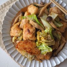 しっとり鶏むね肉とキャベツのとろみ炒め