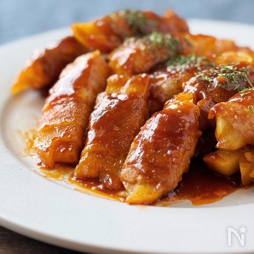 簡単デミグラ肉巻きポテト【お弁当おかずにも◎】
