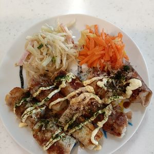 小野加代の作ってみた!投稿(【肉巻きチーズちくわのお好み焼き風】おつまみに♪)