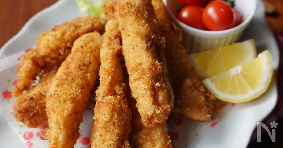 鶏むね肉の甘酢醤油スティックフライ | レシピサイトNadia