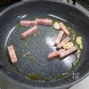 菜の花とベーコンのガーリックパスタの工程2