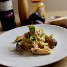 【いちじくの冷製パスタ】クリームソースを和えるだけ✨