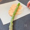 巻くだけ簡単!アスパラの明太クリチ春巻き🌿✨の工程2