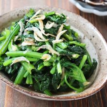 【冷凍作り置き】レンジで!ほうれん草と小えびの中華和え
