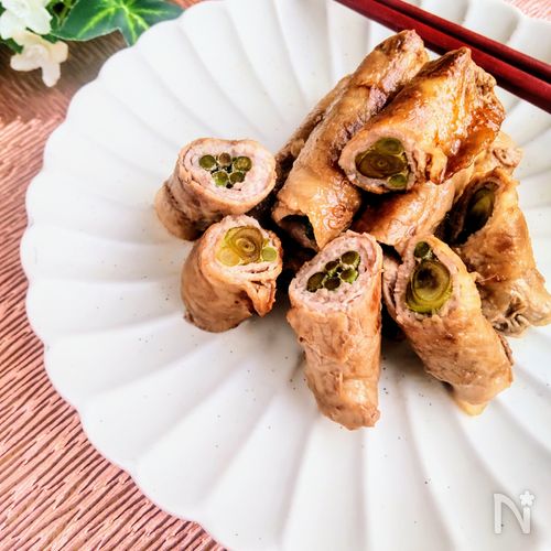 春の山菜 タラの芽で簡単肉巻き