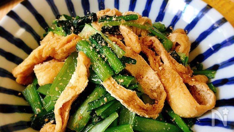 小松菜と油揚げのごま炒め By Chiko レシピサイト Nadia ナディア プロの料理家のおいしいレシピ