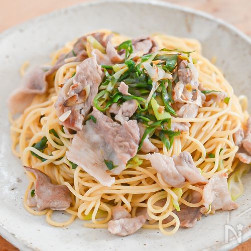 大人の味わい!豚肉と長ネギの柚子こしょうパスタ