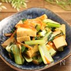 レンジで簡単！厚揚げと小松菜の甘辛炒め