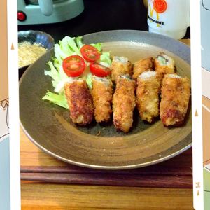 チョロリスの作ってみた!投稿(【なすの豚巻きカツ】ボリューム満点◎！ごま味噌だれ♪)