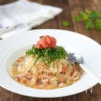 めんたま冷製うどん【レンチン・混ぜるだけ】