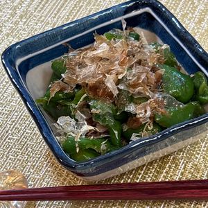 楽ラク手抜キッチン🐶🐾の作ってみた!投稿(『レンジで副菜♪ピーマンのさっぱりポン酢あえ』)