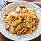【ワンパン10分！豚こまと白菜の春雨炒め】ご飯やおつまみにも