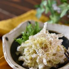 糸寒天と春キャベツの味噌マヨ和え【作り置き】