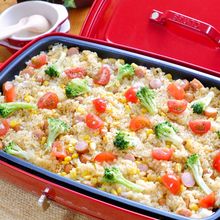 子供と楽しむ『ウインナーのカレーピラフ』