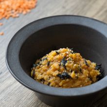 赤レンズ豆の醤油麹煮込み
