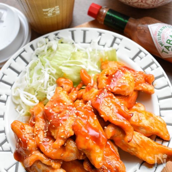 むっちゃ旨し♡鶏胸肉deバッファロー風甘辛チキン♡