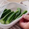 調味料2つ＊ちくわとオクラのてりてりの下準備