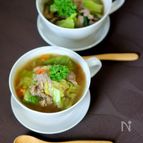 牛肉とレタスの和風スープ煮