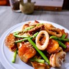 さつま芋とイカの甘辛炒め！ご飯が進む♪