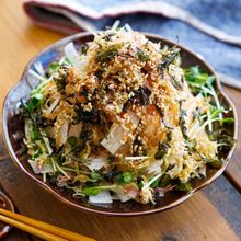 【カリカリじゃこと大根の和風サラダ】かつお節が美味しい♪♪