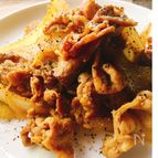 お弁当のおかず✴︎豚コマ肉のカレー味ソテー
