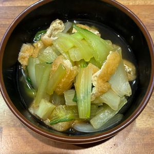 くだもの大好き🧡の作ってみた!投稿(【チンゲンサイと油揚げの煮びたし】和食献立に♪)