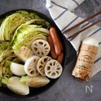 ピエトロパスタソースで頂く。冬野菜のホットサラダ
