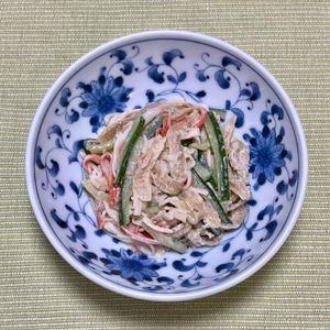 キャピタンの作ってみた!投稿(切干大根とカニカマの和風マヨサラダ)