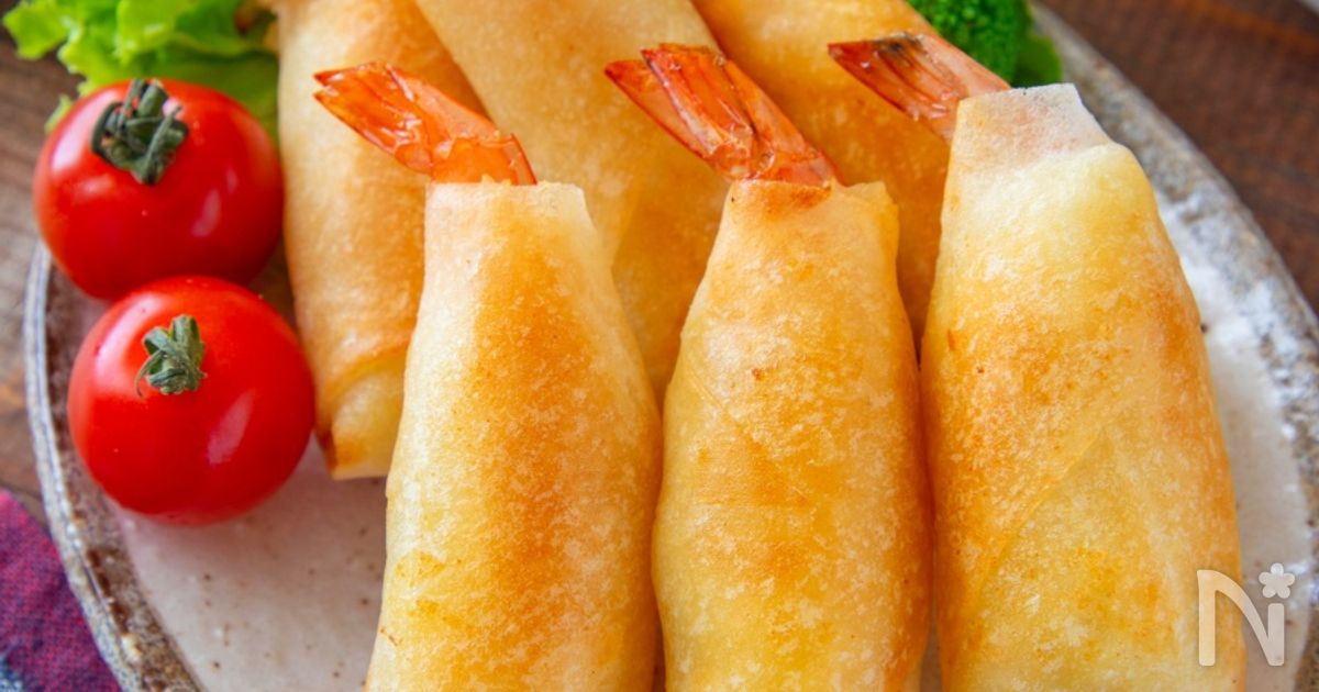 パリっとほくほく！ポテトエビフライ春巻き