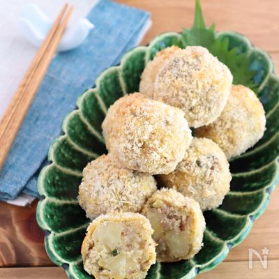 素朴な味わい☆さつまいもの和風コロッケ
