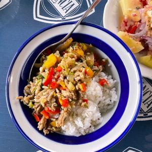 Memento-MORIの作ってみた!投稿(『ガパオライス』肉のうま味に野菜の彩り、香りと辛味が生む一皿)