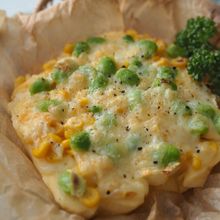 【枝豆とコーンの米粉レンチンパン】作業時間5分！