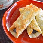 【餃子の皮で簡単】ごまあんロール