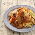 豚バラのオイスターマヨ野菜炒め
