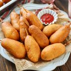 【ホットケーキミックスで♡さくふわアメリカンドッグ】大人気！