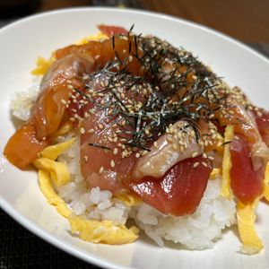 ぽちゃこの作ってみた!投稿(【ちらし寿司風◎だししょうゆ漬け混ぜご飯】)