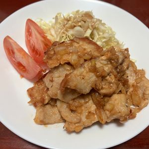りんごの作ってみた!投稿(ワンパン10分！【豚肉のオニオンソースソテー】ご飯すすむ♩)