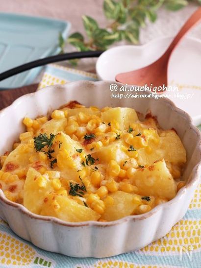 たっぷりコーンのやみつきじゃがマヨチーズ焼き♡