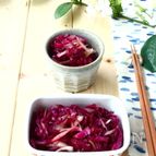 夏の常備菜 ＊ みょうがと紫キャベツの甘酢漬け