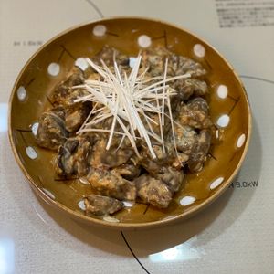 隆太の作ってみた!投稿(【材料2つ】無印Cafe風♡レバーとこんにゃくのからし和え♡)