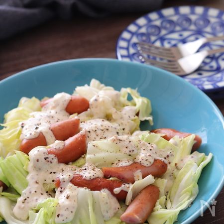 5分で完成 キャベツとソーセージのレンジ蒸し クリチソース By ともきーた 伊藤 智子 レシピサイト Nadia ナディア プロの料理家のおいしいレシピ