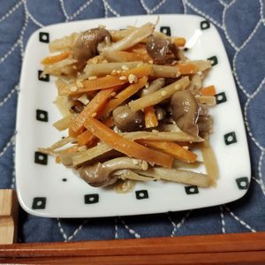 M＊Pの作ってみた!投稿(【食物繊維豊富レシピ】きのこきんぴらごぼう♪)