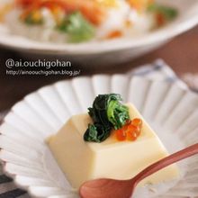 たまご豆腐で春らしさアップ♡菜の花のお浸し添え♡