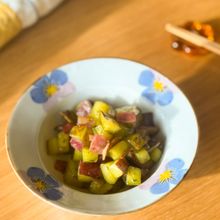 5分でやみつき！甘塩っぱ【おさつバジル炒め】