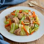 キャベツと豚バラ肉のオイスターソース炒め。簡単！中華おかず♪
