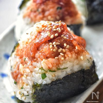 男子が喜ぶ♡がっつり旨辛♡ヤンニョムチキンdeおにぎり♡