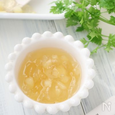 【材料3つ】寒天で作る☆つぶつぶりんごゼリー
