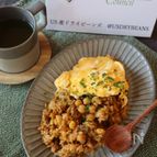 うまーい‼︎
ひよこ豆ジャンバラヤ　トロふわ卵添え