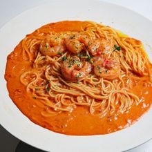 フライパン１つ！生クリーム不要！濃厚海老トマトクリームパスタ