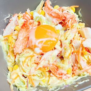 ninaの作ってみた!投稿(5分で完成！【キャベツとカニかまのやみつきコールスロー】)